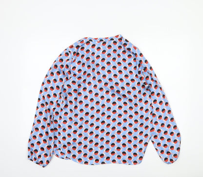 Womens UK Size 10 Gallery Blue Basic Blouse