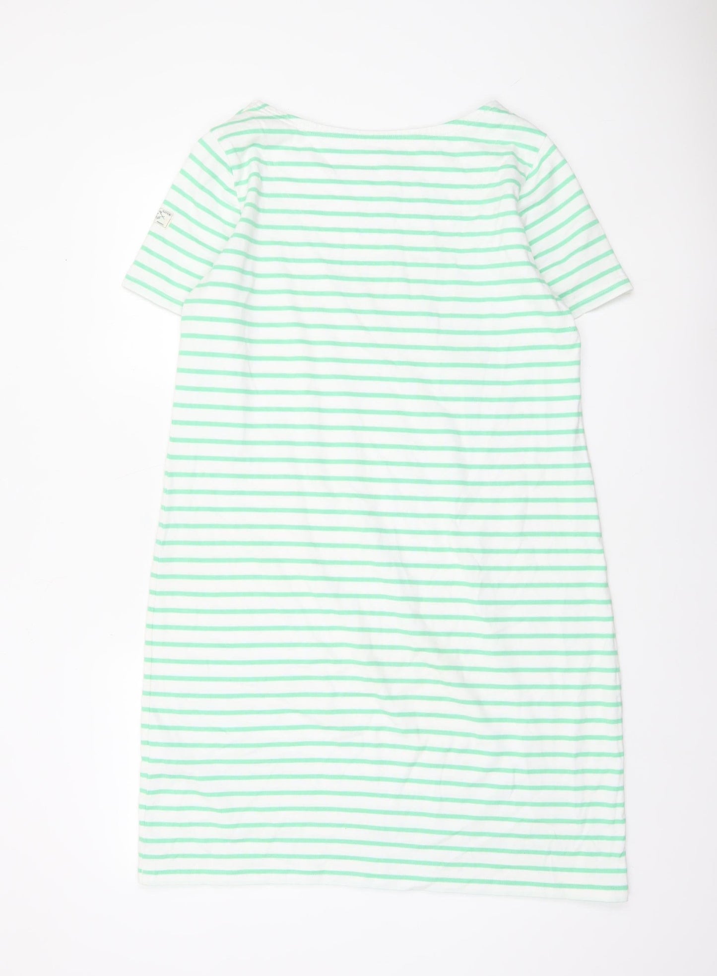 Joules Women’s Green Striped Cotton T-Shirt Dress Size 16