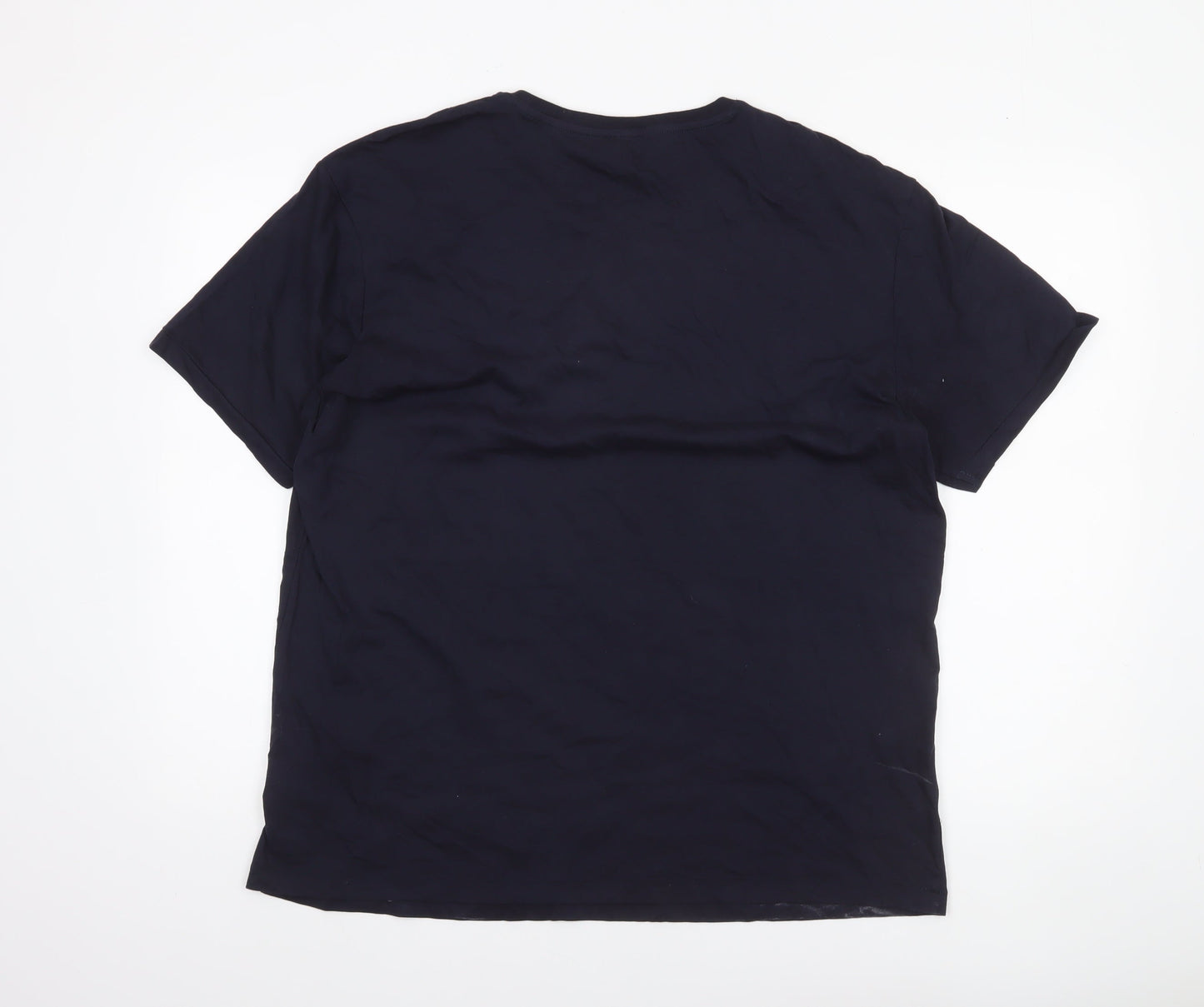 Ralph Lauren Men's Navy Blue Custom Fit T-Shirt XXL Cotton