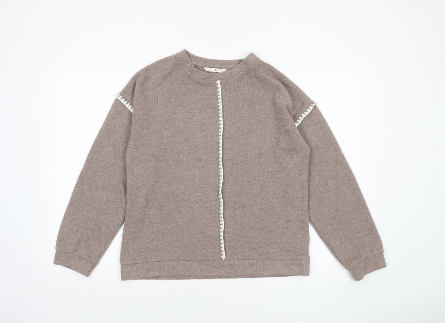 Womens UK Size S TU Beige Pullover Sweatshirt