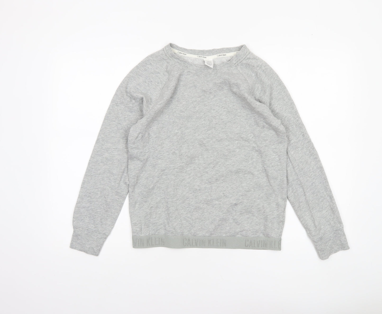 Calvin Klein Women Grey Jersey Long Sleeve Pyjama Top S