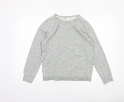 Calvin Klein Women Grey Jersey Long Sleeve Pyjama Top S