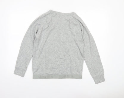 Calvin Klein Women Grey Jersey Long Sleeve Pyjama Top S