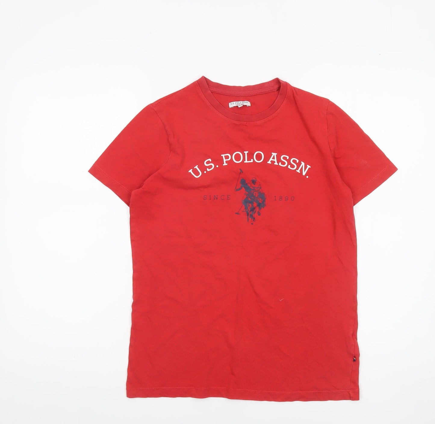 Boys UK Size 12-13 Years U.S. Polo Assn. Red Basic T-Shirt