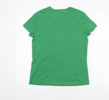 Puma Women’s Green Sportstyle T-Shirt Medium Basic Crew Neck