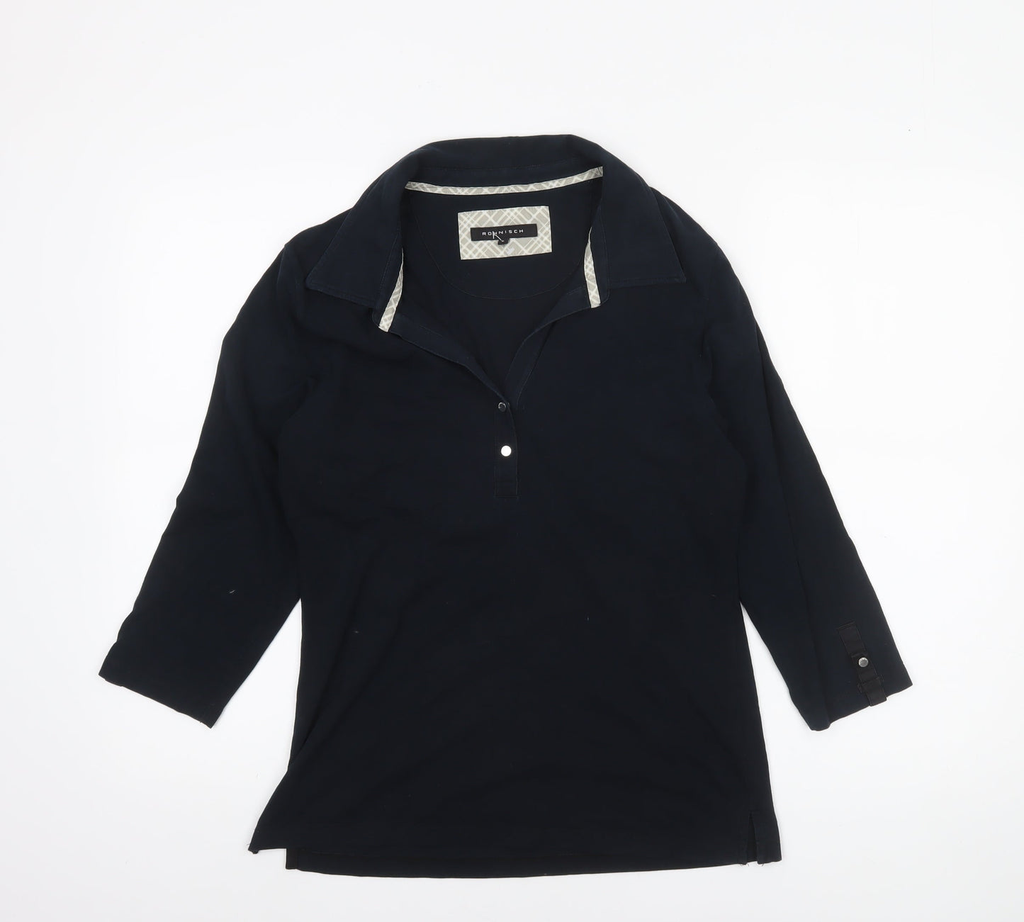 Womens UK Size L Röhnisch Black Basic Polo
