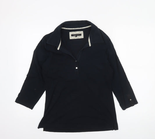 Womens UK Size L Röhnisch Black Basic Polo