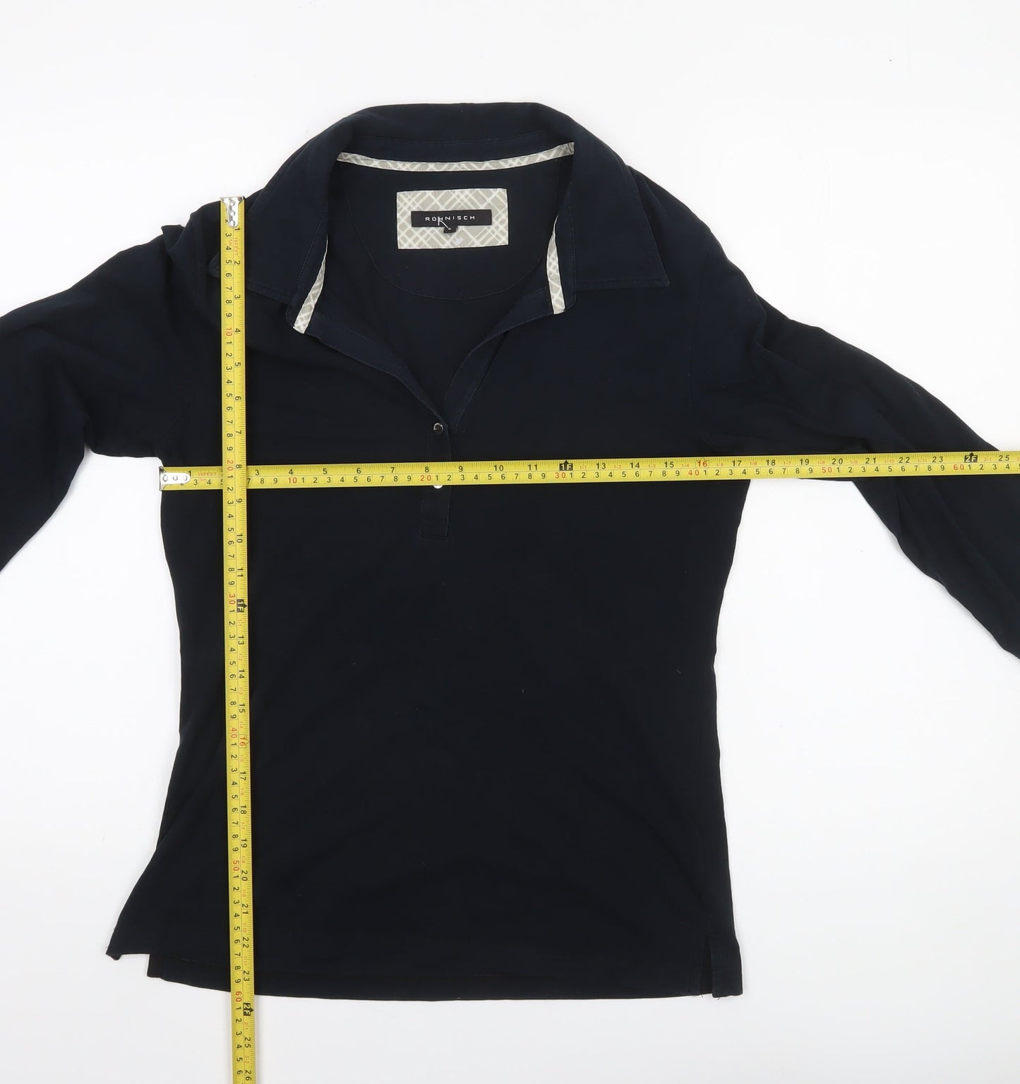 Womens UK Size L Röhnisch Black Basic Polo