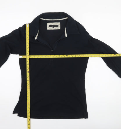 Womens UK Size L Röhnisch Black Basic Polo