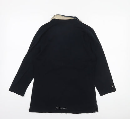 Womens UK Size L Röhnisch Black Basic Polo