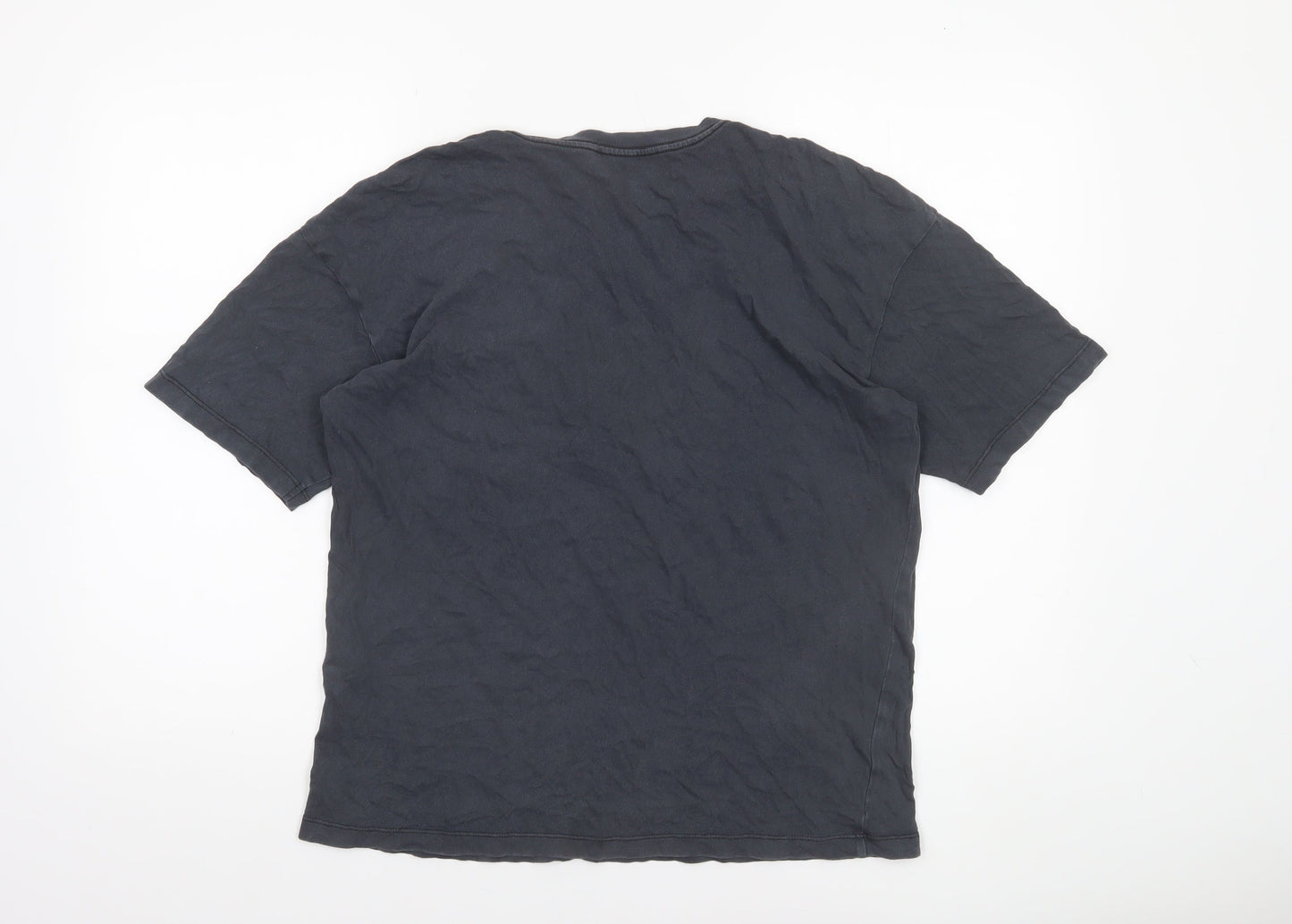 Womens UK Size S Zara Black Basic T-Shirt