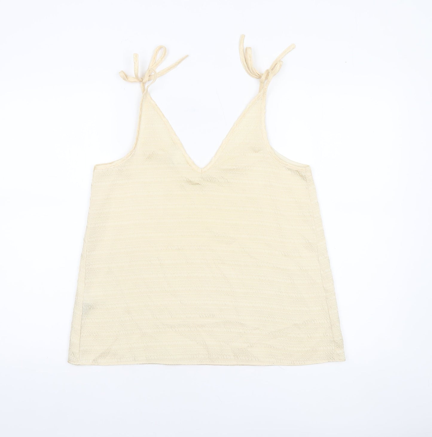 Womens UK Size 10 River Island Beige Camisole Tank