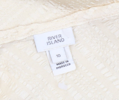 Womens UK Size 10 River Island Beige Camisole Tank
