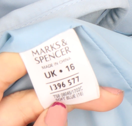 Womens UK Size 16 Marks and Spencer Blue Puffer Jacket