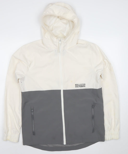 Mens UK Size M Hollister Multicoloured Windbreaker Coat