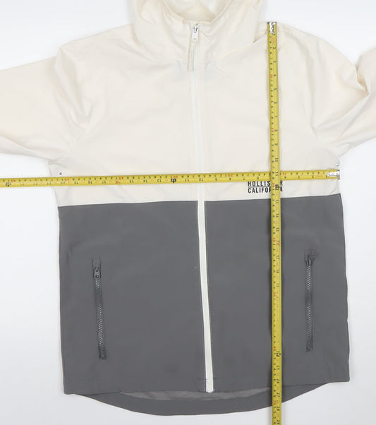 Mens UK Size M Hollister Multicoloured Windbreaker Coat