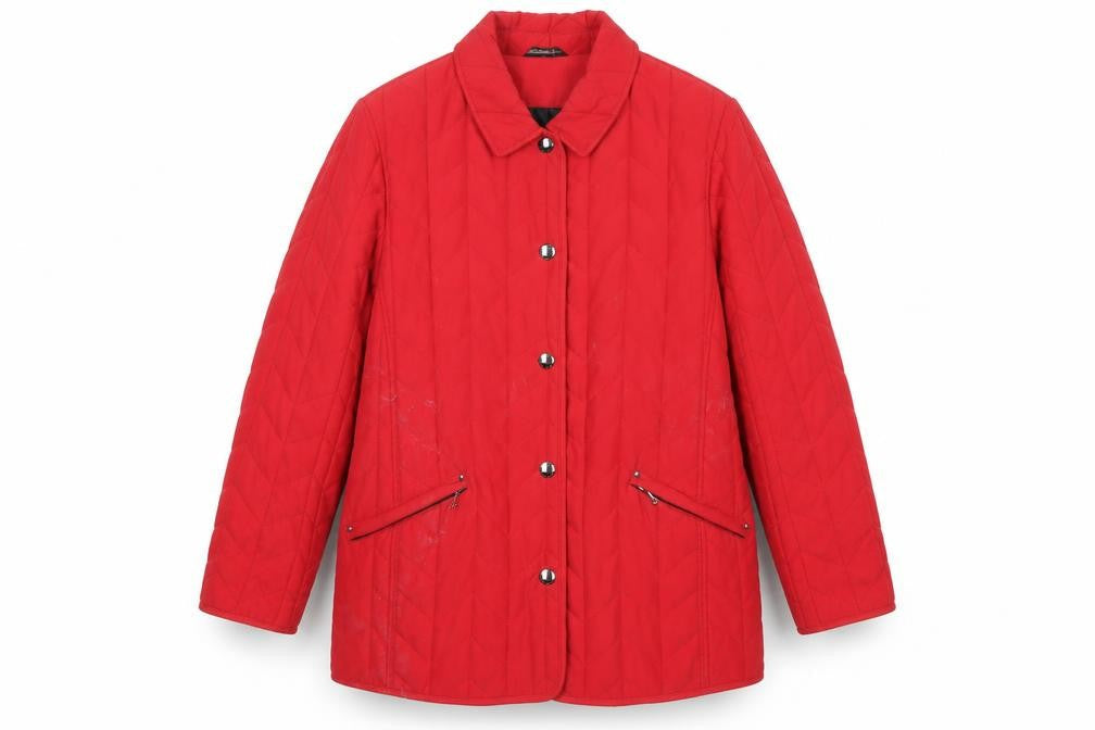 Womens UK Size 12 Concept K Red Quilted Coat
