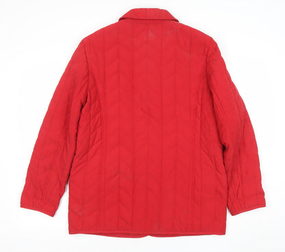 Womens UK Size 12 Concept K Red Quilted Coat