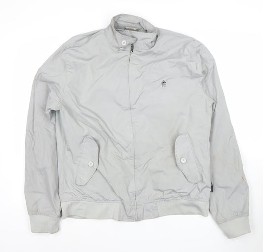 Mens UK Size 2XL French Connection Grey Bomber Jacket
