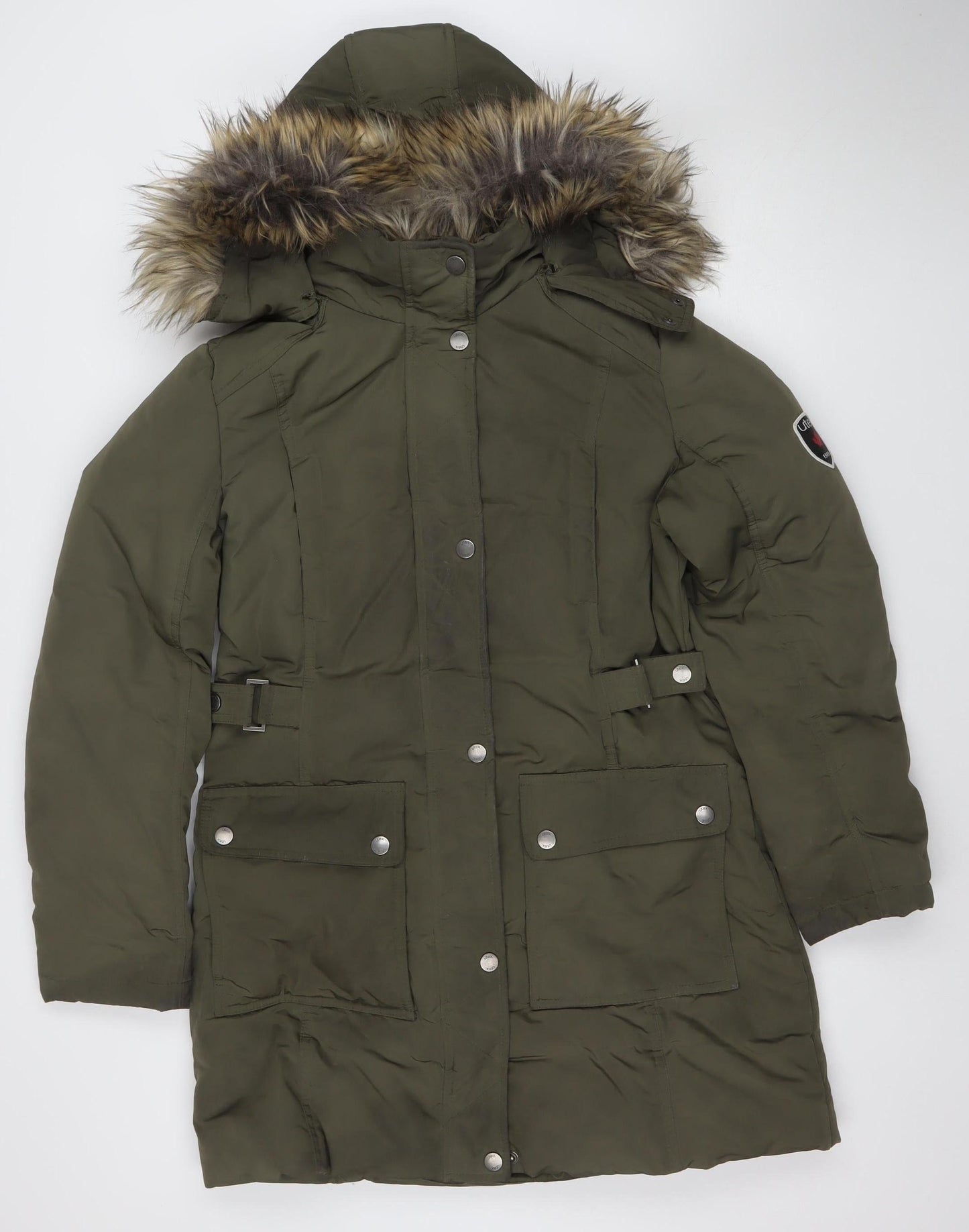 Womens UK Size M Ultex Green Parka Coat