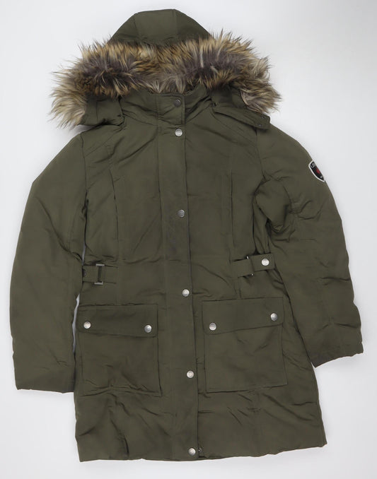 Womens UK Size M Ultex Green Parka Coat