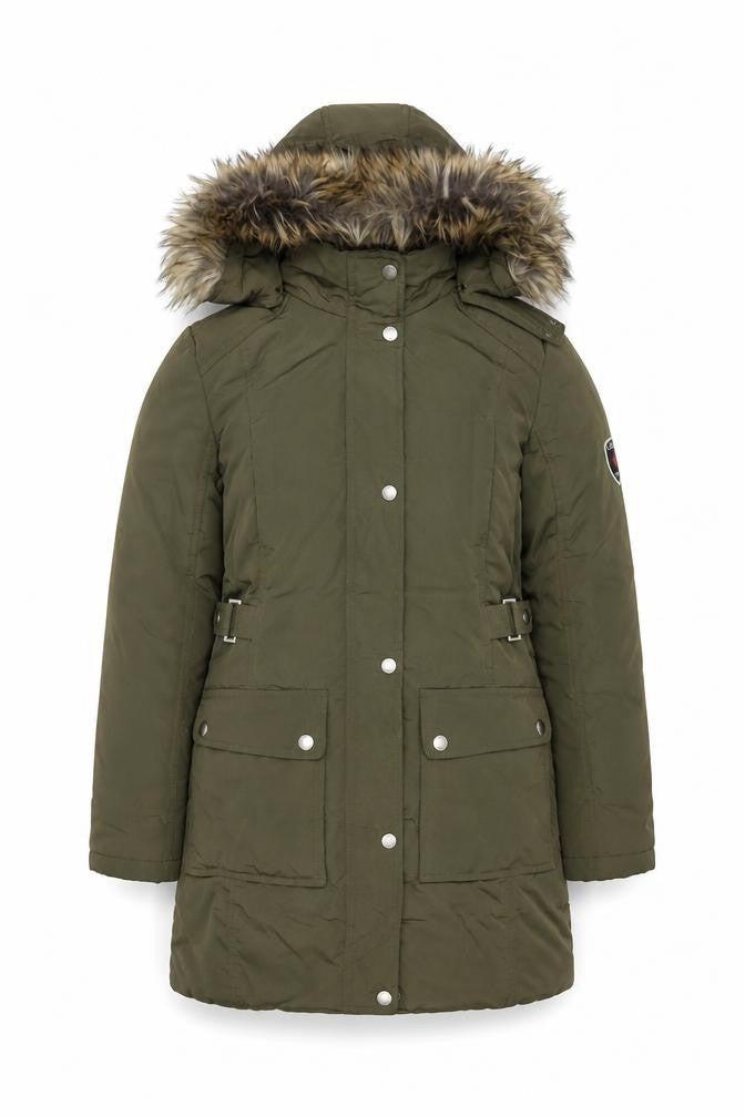 Womens UK Size M Ultex Green Parka Coat