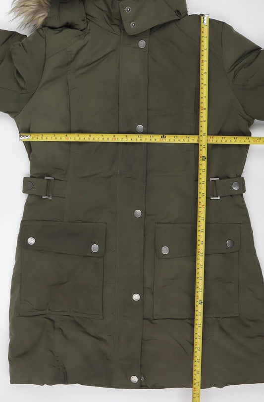 Womens UK Size M Ultex Green Parka Coat