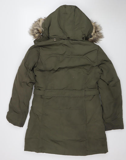 Womens UK Size M Ultex Green Parka Coat