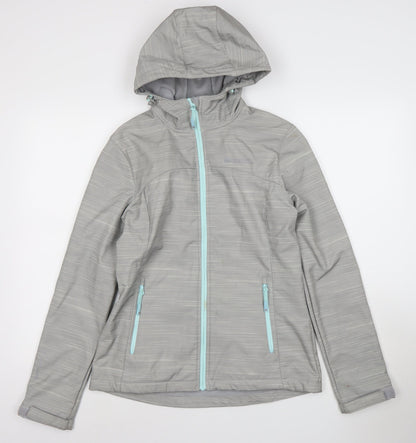 Mountain Warehouse Women's Grey Softshell Hooded Jacket Size 10