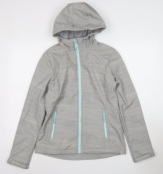 Mountain Warehouse Women's Grey Softshell Hooded Jacket Size 10
