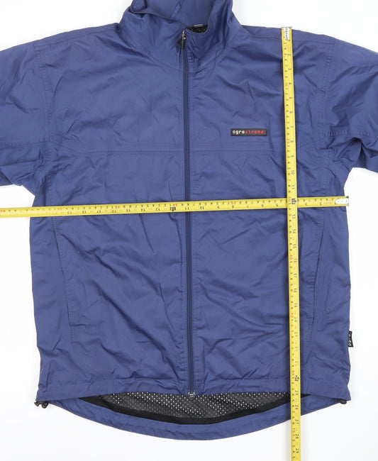 Mens UK Size S ogre. Blue Windbreaker Coat