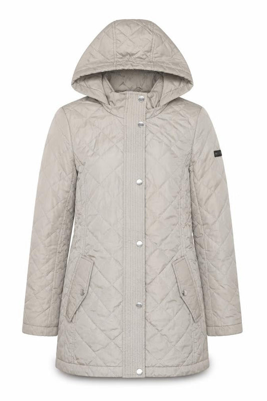 Womens UK Size XS DKNY Beige Quilted Coat