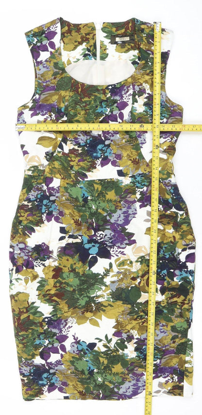 Next Women’s Multicoloured Floral Sheath Dress Size 10 Knee Length