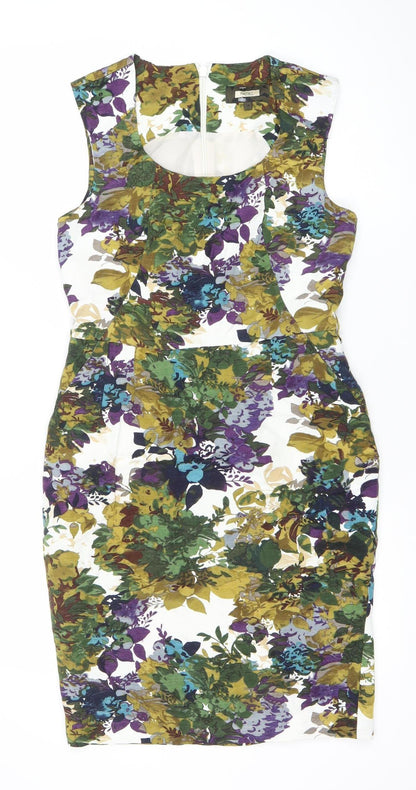 Next Women’s Multicoloured Floral Sheath Dress Size 10 Knee Length