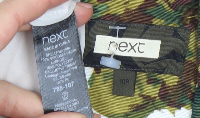 Next Women’s Multicoloured Floral Sheath Dress Size 10 Knee Length