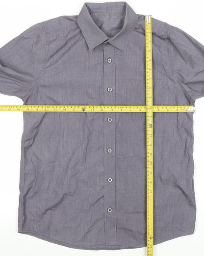 Boys UK Size 13-14 Years Dunnes Stores Grey Basic Button-Up