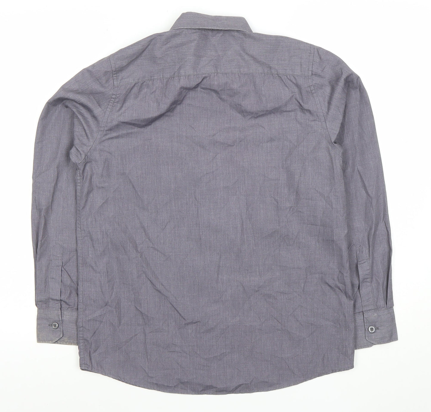 Boys UK Size 13-14 Years Dunnes Stores Grey Basic Button-Up