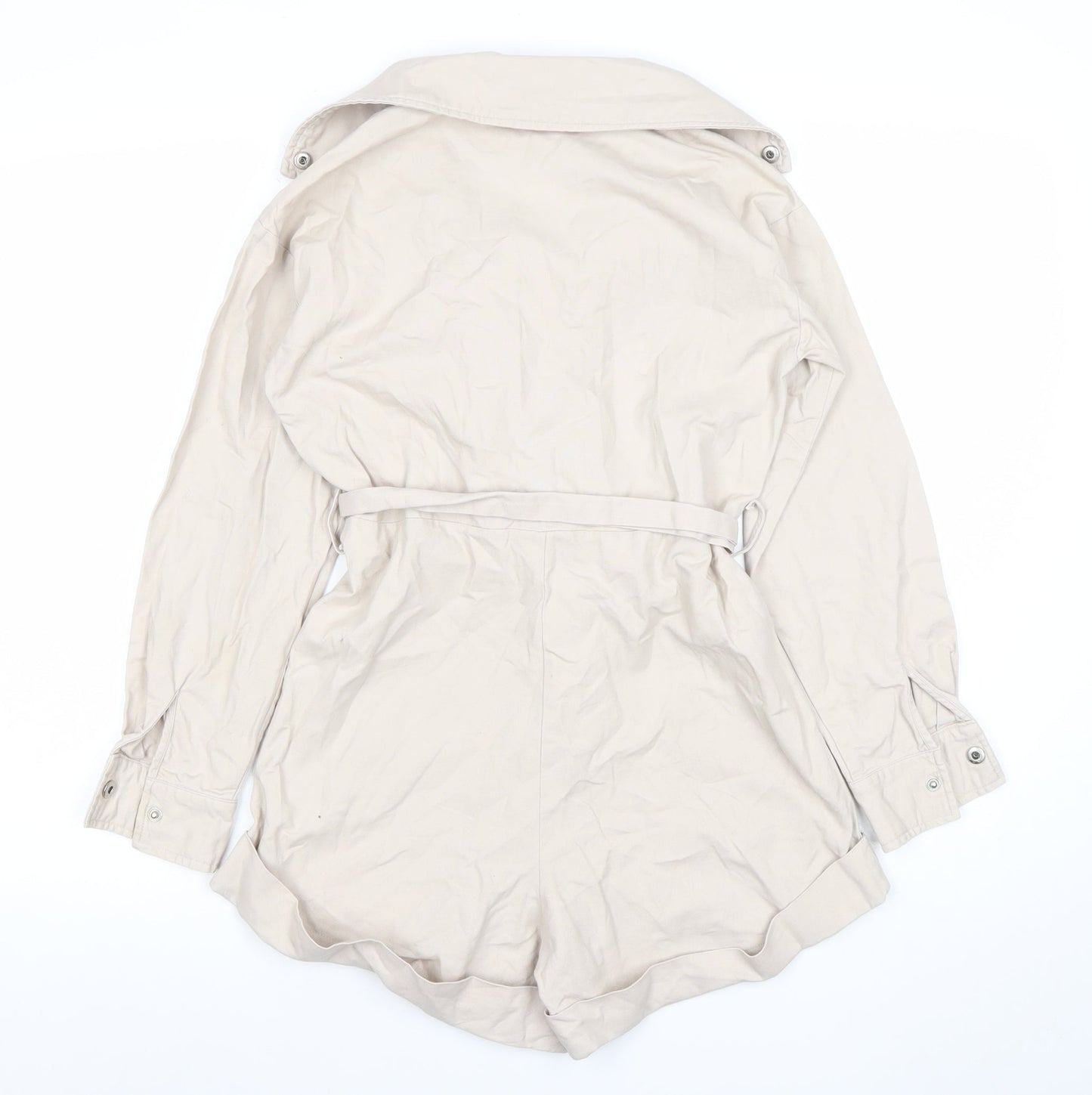 Womens UK Size 6 PRETTYLITTLETHING One-Piece Beige Playsuit
