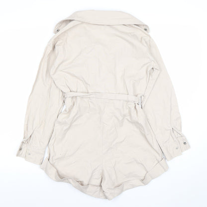 Womens UK Size 6 PRETTYLITTLETHING One-Piece Beige Playsuit