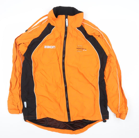 Mens UK Size S Zeon Orange Windbreaker Coat