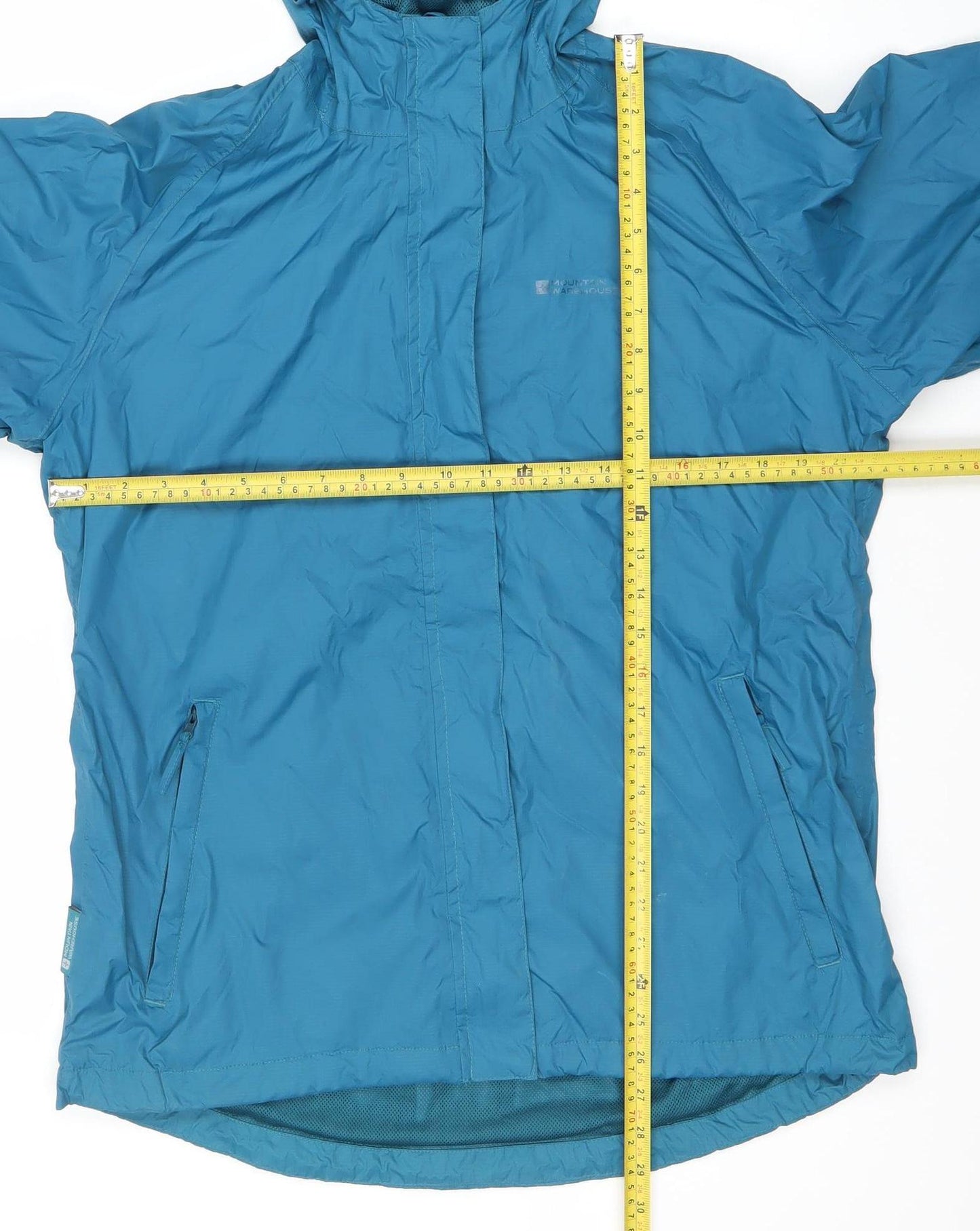 Mountain Warehouse Women’s Blue Waterproof Hooded Rain Jacket Size 16