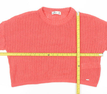 Womens UK Size XS Hollister Pink Pullover Jumper