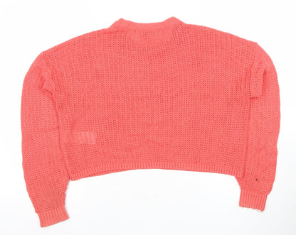 Womens UK Size XS Hollister Pink Pullover Jumper
