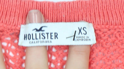 Womens UK Size XS Hollister Pink Pullover Jumper