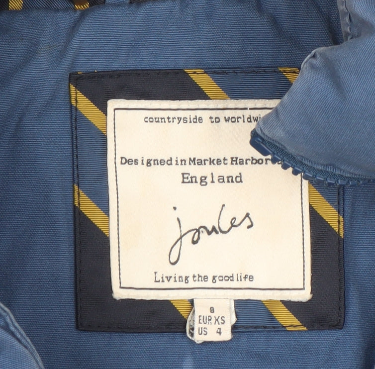 Womens UK Size XS Joules Blue Puffer Jacket