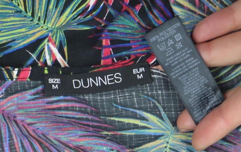 Dunnes Women’s Multicoloured Tropical V-Neck Sleeveless Fit & Flare Dress Size M