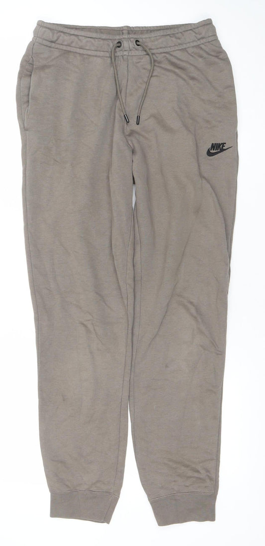 Mens UK Size S Nike Regular Fit Jogger Brown Trousers