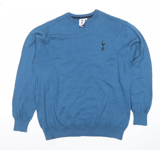 Tottenham Hotspur Men’s Blue Cotton Crew Neck Jumper M