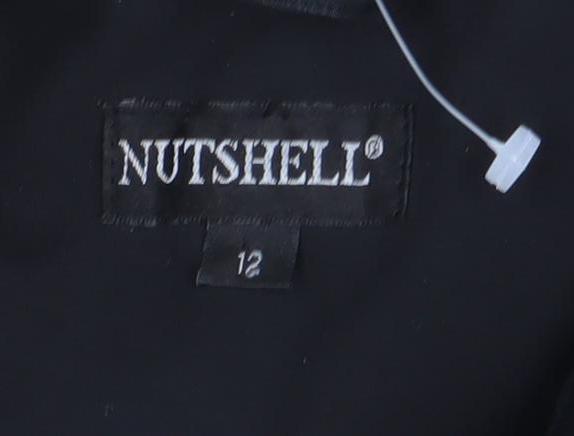 Womens UK Size 12 NutShell Black Parka Coat