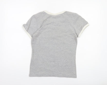 Puma Womens Grey Ringer T-Shirt Size 14 Slim Fit Short Sleeve